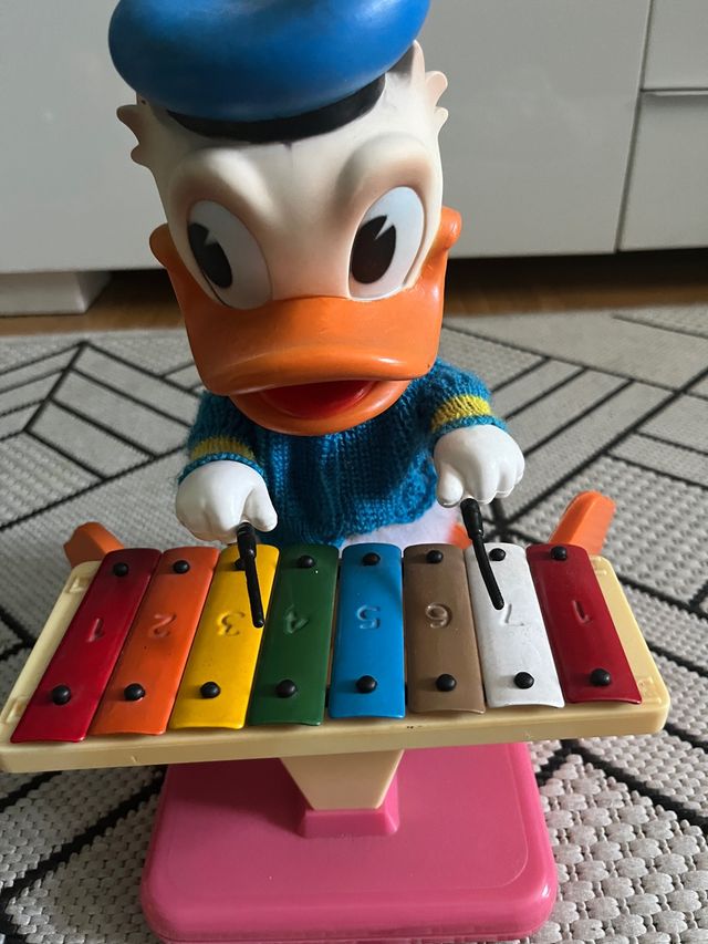 Muñeco Donald a cuerda antiguo Disney