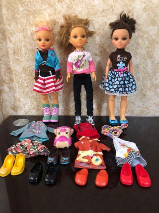 Lote 3 muñecas nancy y todos los complementos