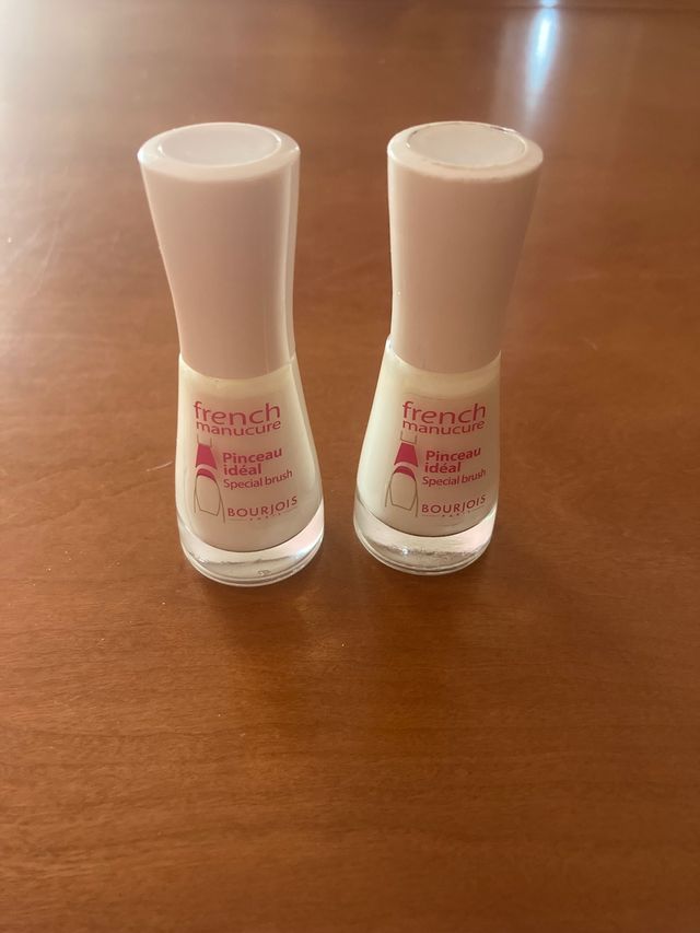 2 Lacas uñas manicura francesa BOURJOIS
