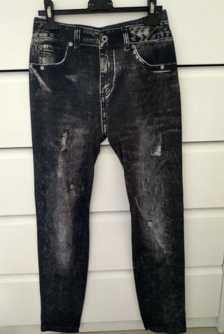 Leggins vaqueros negros