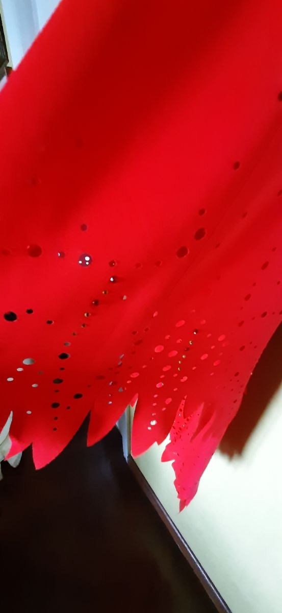 Falda roja de fiesta