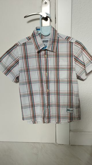 camisa cuadros Zara niño 4 años 