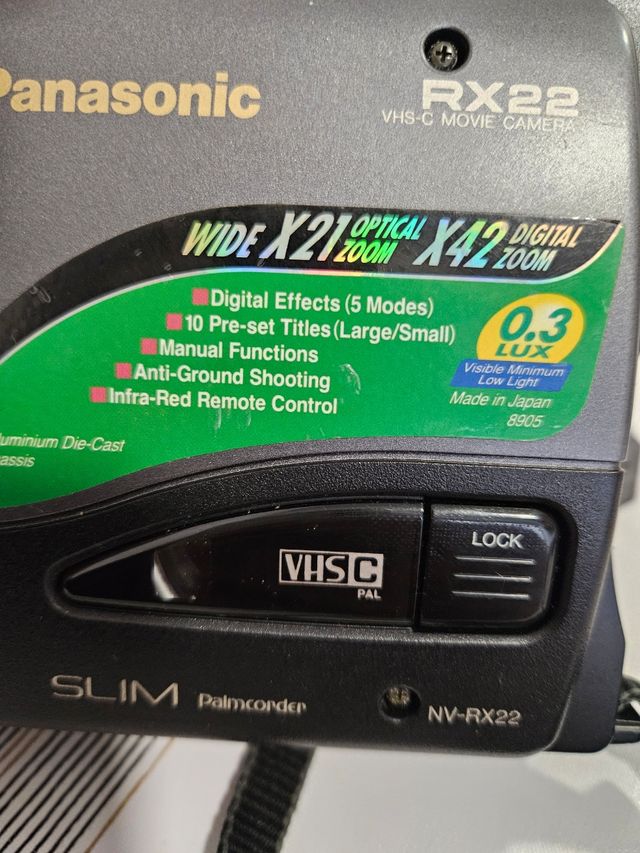 VIDEOCÁMARA PANASONIC  RX 22  VHS  DESPIECE