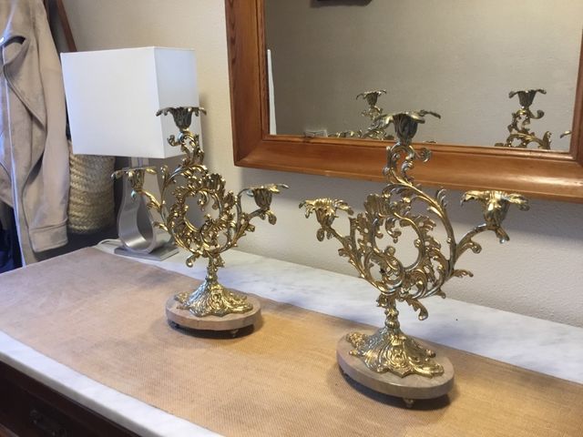 Candelabros de bronce