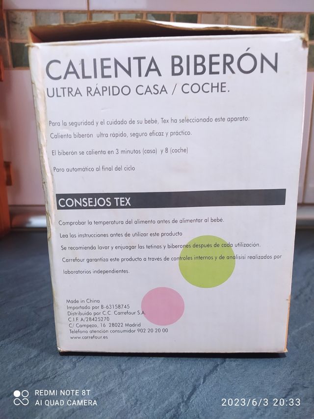 calienta biberones y potitos
