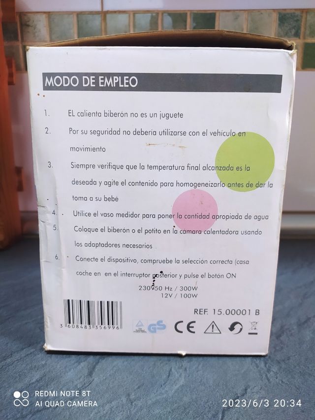 calienta biberones y potitos