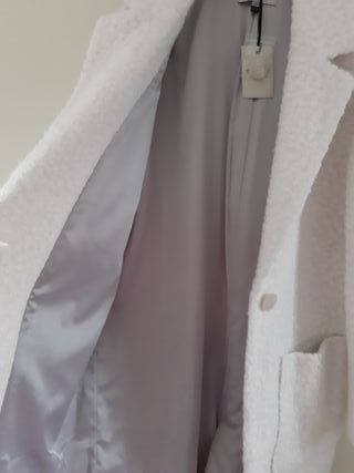 Nuevo, Abrigo blanco oversize talla M