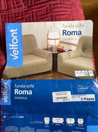 Funda sofá tres plazas color crema