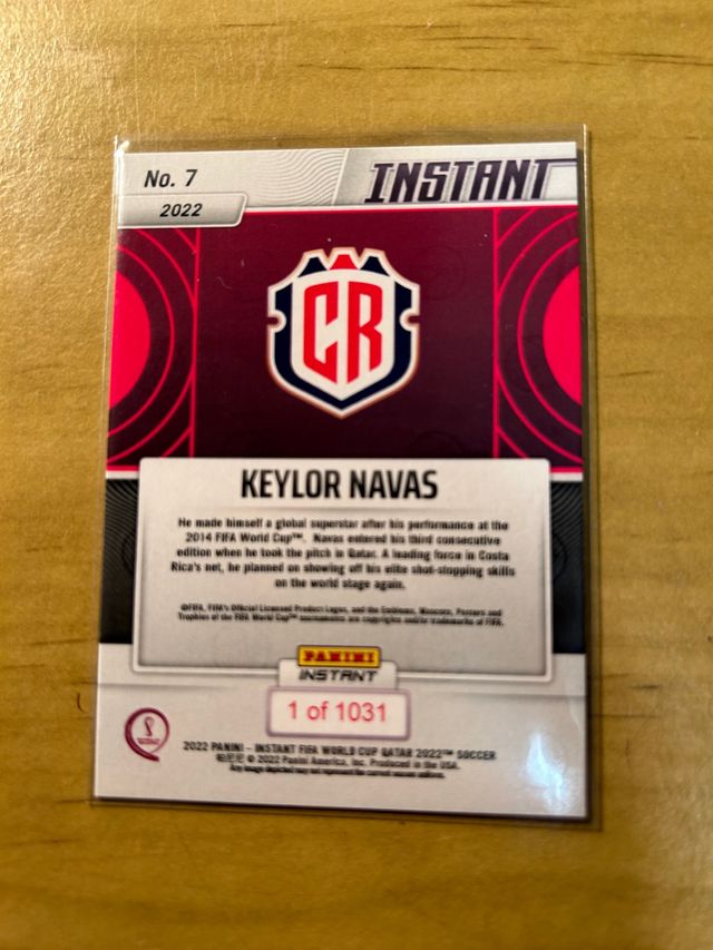 Cromo Keylor Navas Panini Instant Mundial Qatar 22