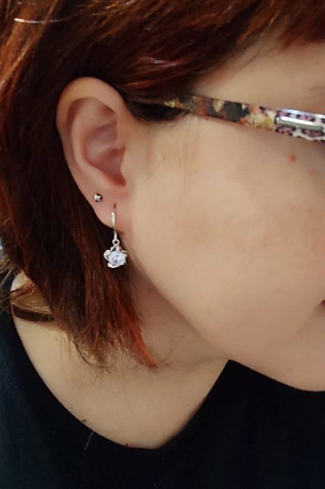 Pendiente plata estilo Tous NUEVO