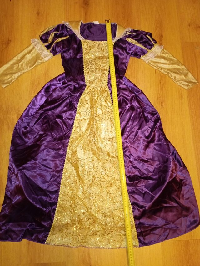 princesa 10/11 años morado y dorado