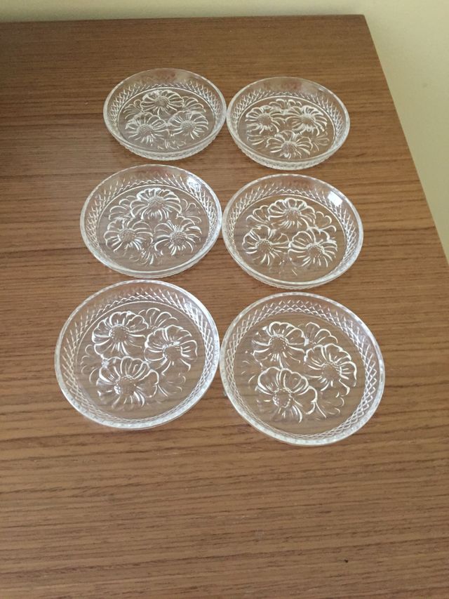 6 Posavasos de cristal
