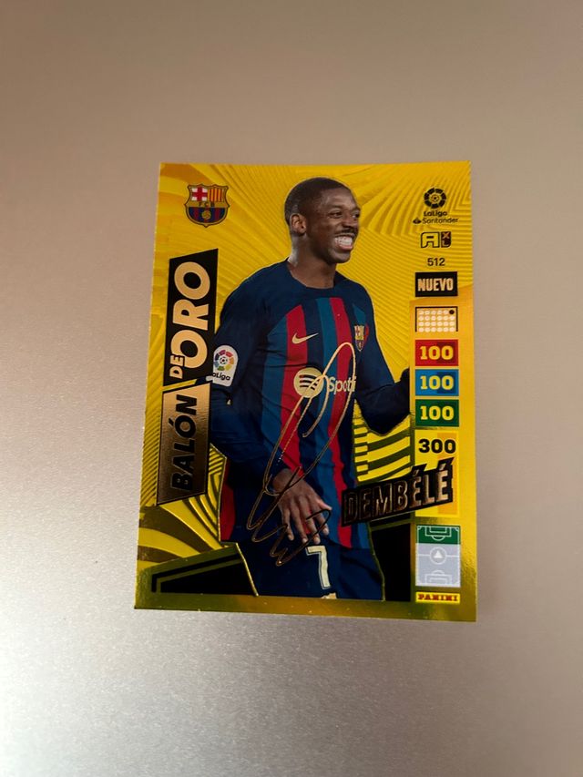 Dembelé Nuevo Balón de Oro Firma Adrenalyn 2022-23