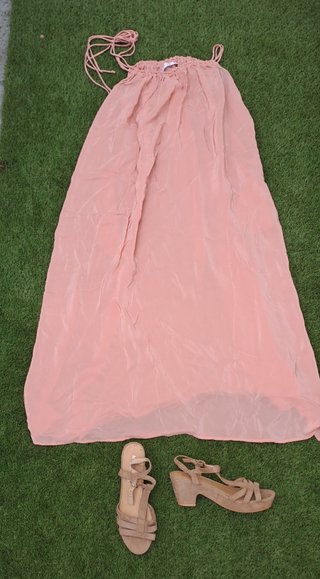 Lote vestido Mango y zapatos/cuñas