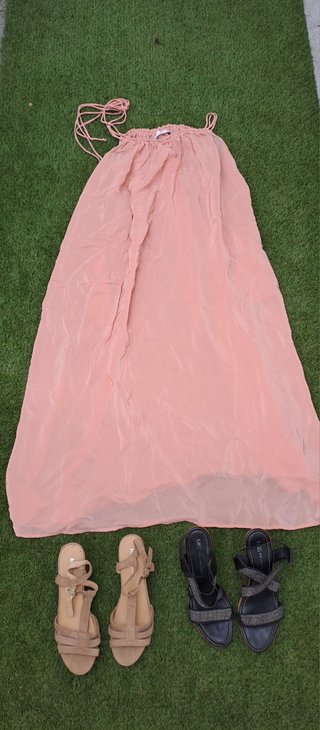 Lote vestido Mango y zapatos/cuñas