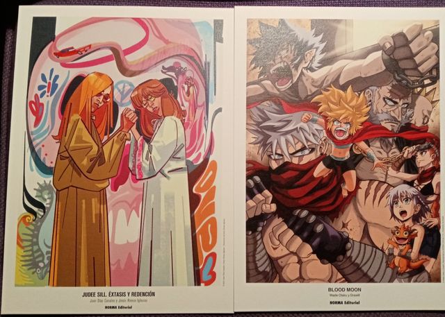 Lote de 16 láminas Norma Editorial. Manga y otros