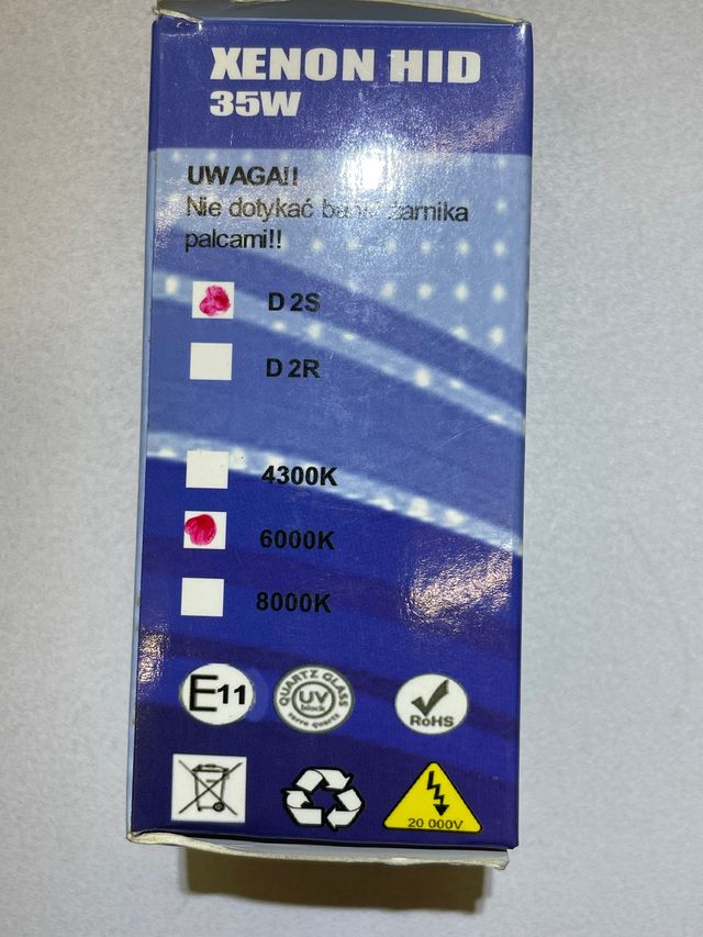 Lámpara / bombilla Xenon DS2 6000k