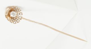 Alfiler de corbata en oro amarillo 18k y brillante