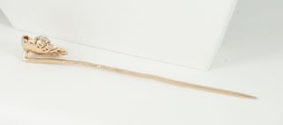 Alfiler de corbata en oro amarillo 18k y brillante