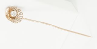 Alfiler de corbata en oro amarillo 18k y brillante