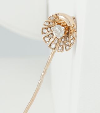 Alfiler de corbata en oro amarillo 18k y brillante