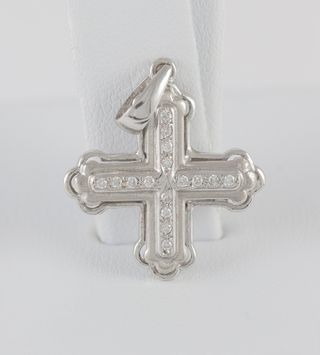 Colgante en oro blanco 18k con brillantes