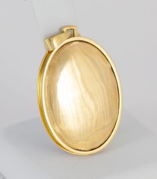 Colgante antiguo oro 18k y porcelana esmaltada