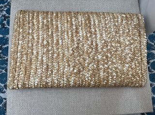 🌾 Clutch trenzado natural Blanco