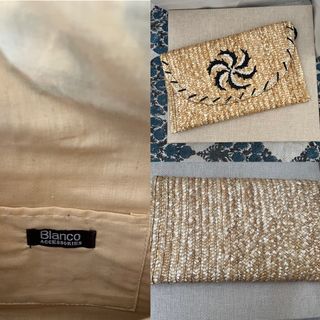 🌾 Clutch trenzado natural Blanco