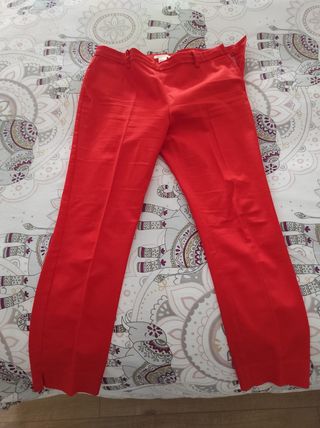 Conjunto de camisa y pantalón rojo Zara