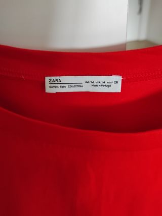 Conjunto de camisa y pantalón rojo Zara
