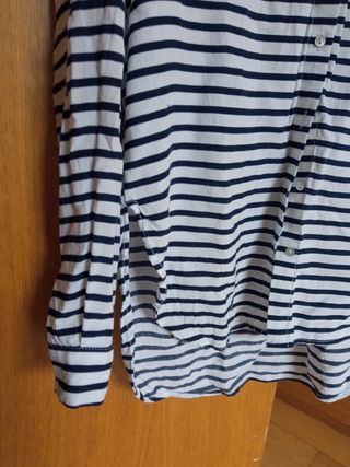camisa de rayas azul marina talla M