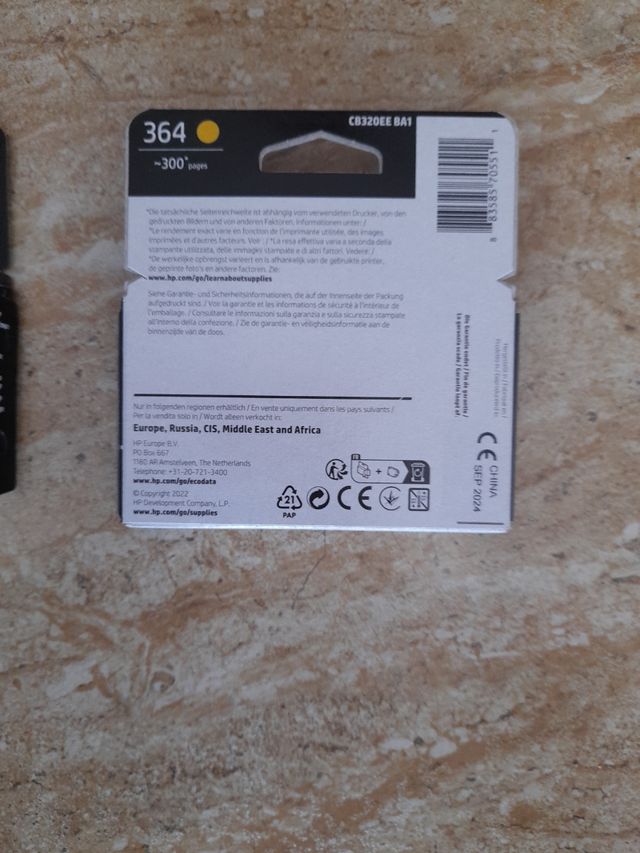 cartucho impresora amarillo hp364 nuevos