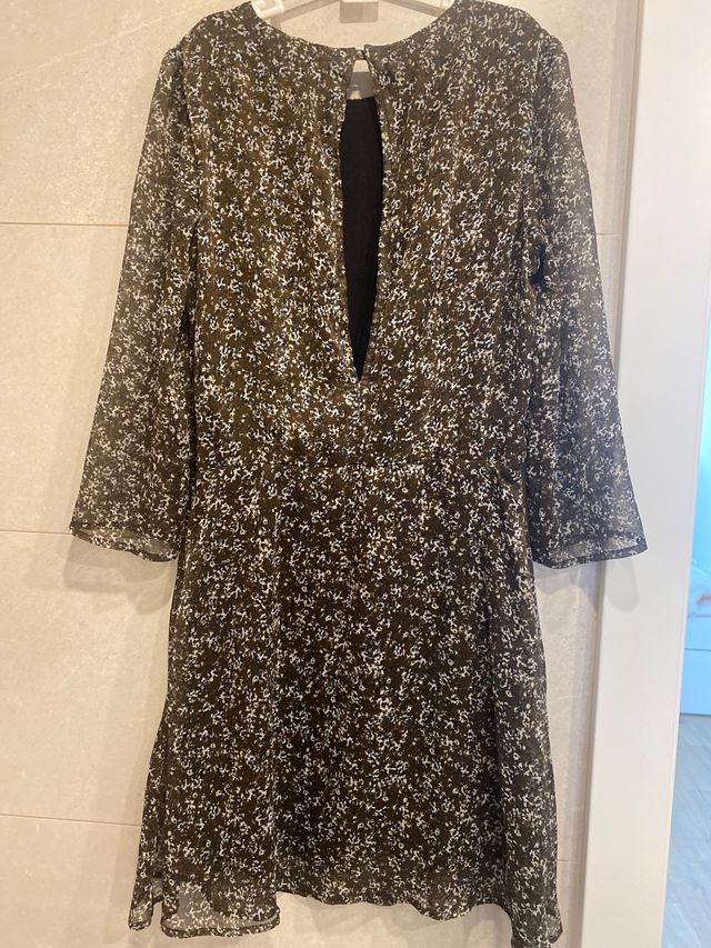 VESTIDO FLORECITAS MARRÓN T.M