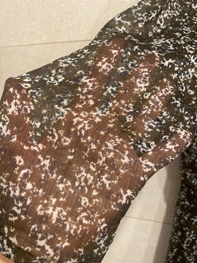 VESTIDO FLORECITAS MARRÓN T.M