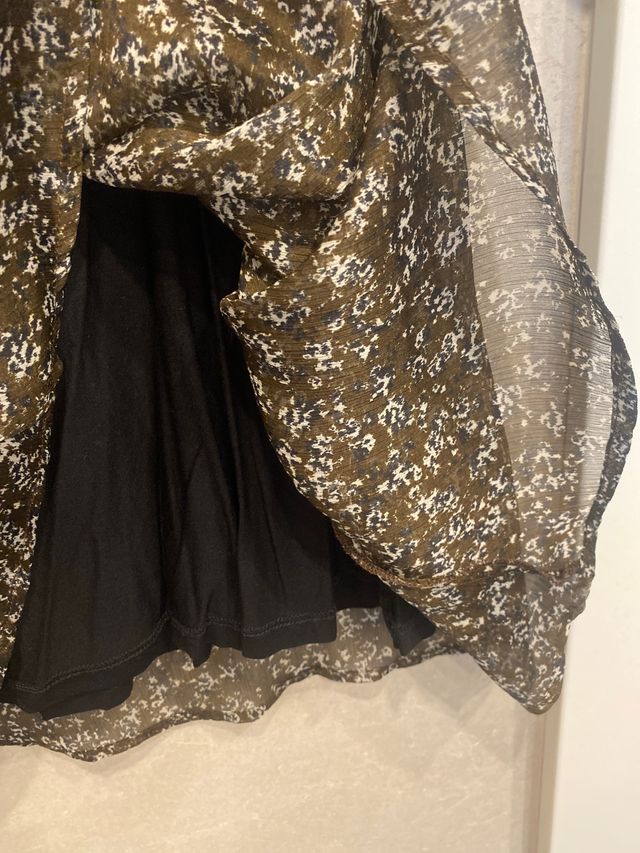 VESTIDO FLORECITAS MARRÓN T.M