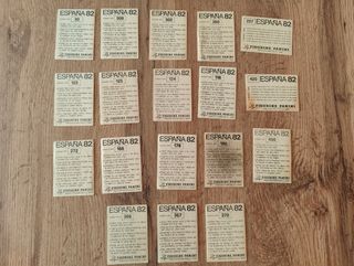 Lote cromos MUNDIAL ESPAÑA 82 de Panini 