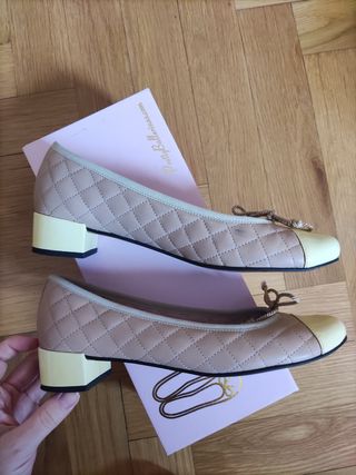 Bailarinas de piel rosa crema 37 Pretty Ballerinas