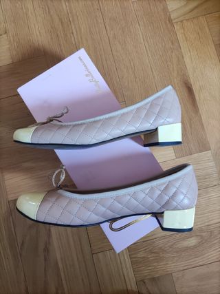 Bailarinas de piel rosa crema 37 Pretty Ballerinas