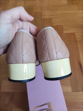 Bailarinas de piel rosa crema 37 Pretty Ballerinas