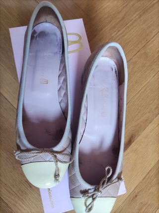 Bailarinas de piel rosa crema 37 Pretty Ballerinas