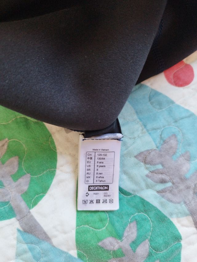 neopreno niño talla 8