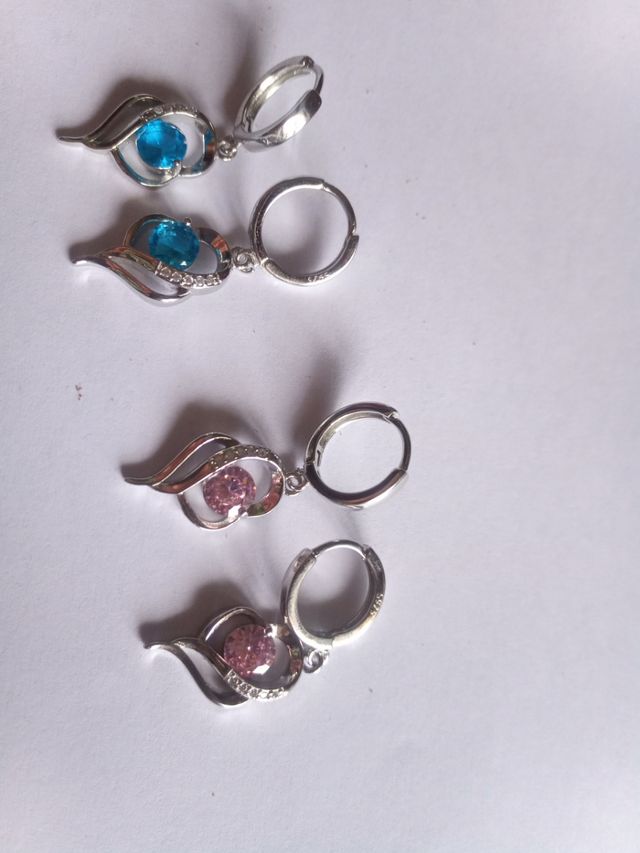 Lotto 6 paia di orecchini in argento pendenti