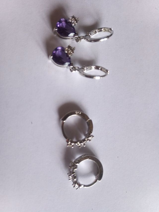 Lotto 6 paia di orecchini in argento pendenti