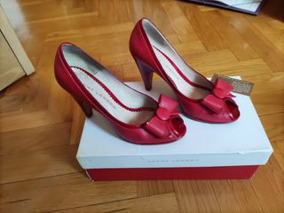 Zapatos de piel rojo de tacón num 37 Sacha London