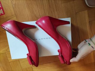 Zapatos de piel rojo de tacón num 37 Sacha London