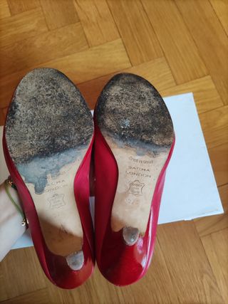 Zapatos de piel rojo de tacón num 37 Sacha London