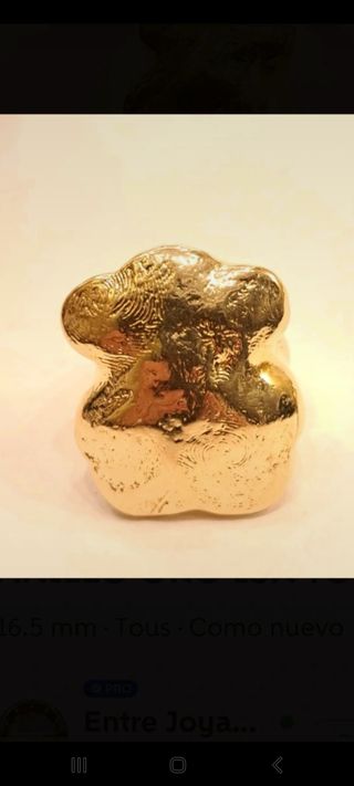 Anillo oso de oro de 18k.