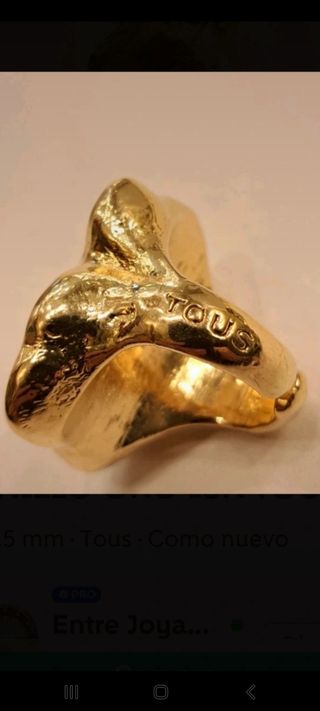Anillo oso de oro de 18k.