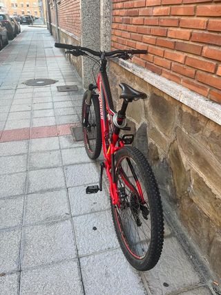 Bicicleta montaña doble suspensión, de carbono